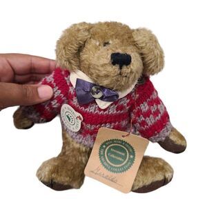 Boyds Archive Geraldo Plush Toy Bear Brown Big Ear Red Sweater Original Tags